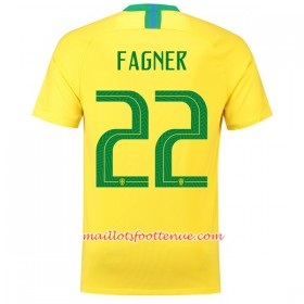 Maillot/Tenue Brésil Fagner 22 Domicile Coupe du monde 2018